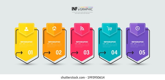 Vector Infografik Timeline Design Vorlage, Business-Konzept mit 4 Schritten.