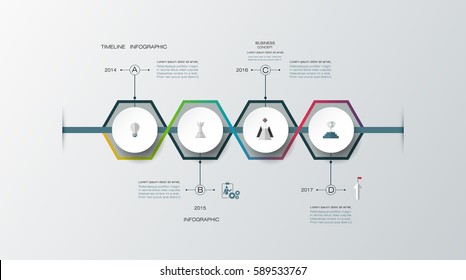 Vector Infographics Timeline Design Template 3d Stock Vector (Royalty ...