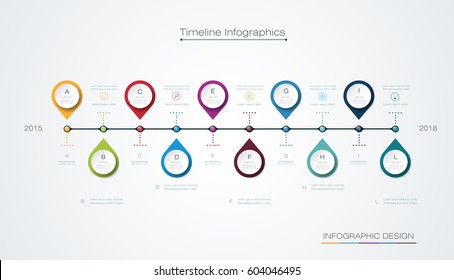 Vector infographics timeline design template with label and icons, 5 options or steps. Can be used for content, business, process infographics, diagram chart, flowchart, process diagram, time line