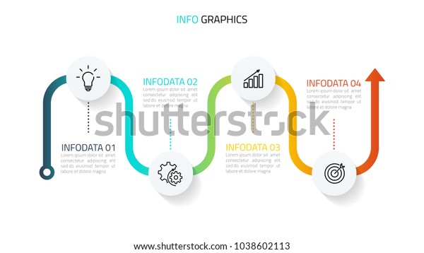 Vector Infographics Timeline Marketing Icons 4 Stock Vector (Royalty ...