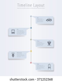 Vector infographics with transportation icons.