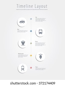 Vector infographics with transportation icons.