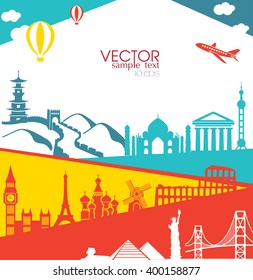 Vector Infographics Travel and Vacation concept elements