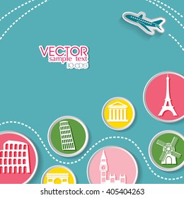 Vector Infographics Travel and Vacation concept elements.