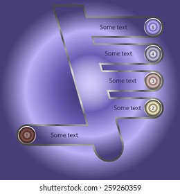 Vector info-graphics as tree with numbers and field for text