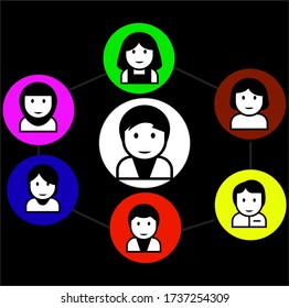 vector INFOGRAPHY OF BUSINESS WITH VARIOUS CHARACTERS