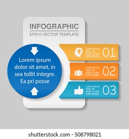 Vector Infography Template,  Three Options.