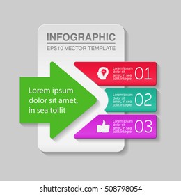 Vector Infography Template,  Three Options.
