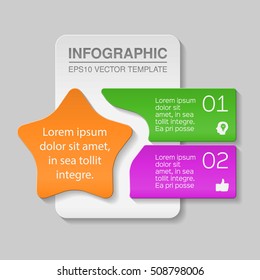 Vector infography template, two options.