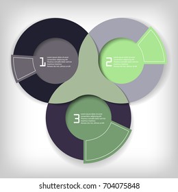 vector inforaphic elements  with shadows. Circle design templates for your info. Round vector design. Eps10