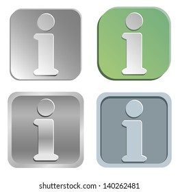 Vector information buttons - four styles