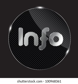 vector information glass buton