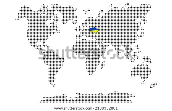 Vector. Information graphics. The world map\
is divided into six perforated continents, consisting of stars:\
North America, South America, Africa, Europe, Asia and Australia,\
Oceania. No\
inscriptions.