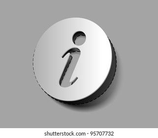 Vector Information Icon On Sticker Design.