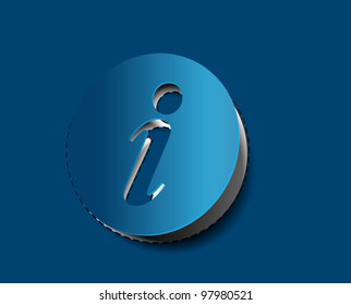 Vector information icon on sticker design.