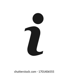 Vector information icon symbol isolated on white background.