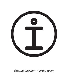 Vector information icon symbol isolated on white background.