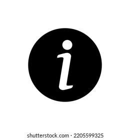 Vector information icon symbol isolated on white background. Info icon. help icon.