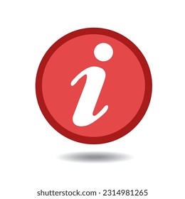 Símbolo de icono de información del vector aislado en fondo blanco