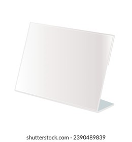 Vector information price holder stand mockup template