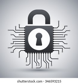 Vector Information Security Concept Icon