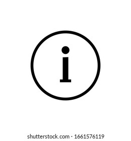Signo de información del vector o icono de símbolo para sitio web y aplicación móvil