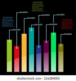 vector informative statistics template