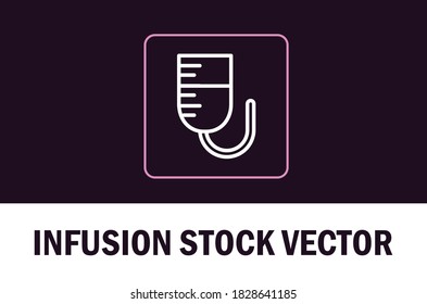 Vector de material de infusión aislado en el fondo oscuro. Para el diseñador.