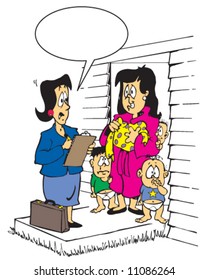 vector of in-home marketing survey or census data collection