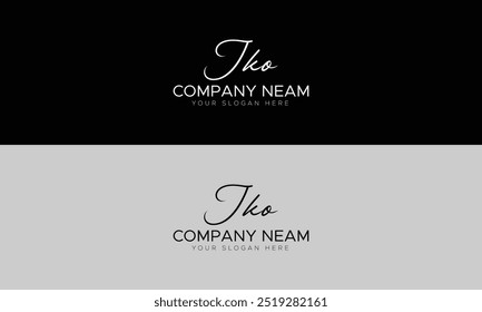 Diseño de logotipo de firma de escritura a mano inicial de Vector