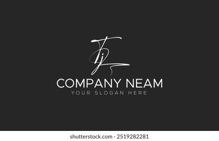 Vector  initial handwriting signature logo design