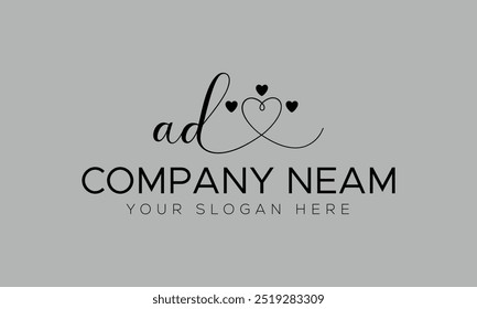 Design de logotipo de assinatura manuscrito inicial de vetor