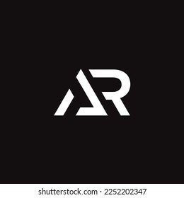 Vector initial letter ar typography logo design vector
