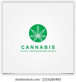 Vektor Anfangsbuchstabe ein Cannabis marihuana cbd Logo Premium elegante Vorlage Vektor eps10