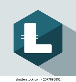 vector Letra inicial diseño plano hexágono L. plantilla de diseño de icono universal.
