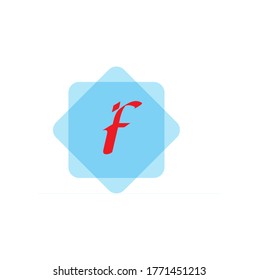 Vector Initial letter if lowercase linked blue logo isolated on white background. Modern design