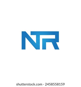 Vector initial letter NTR typography logo design vector