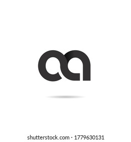 Initial Letter Aa Linked Circle Lowercase Stock Vector (Royalty Free ...