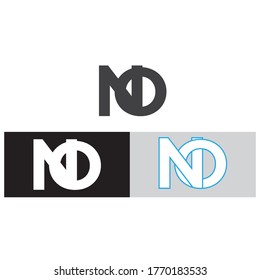 Vector Initial letter ON uppercase linked black logo isolated on white background. Modern design.