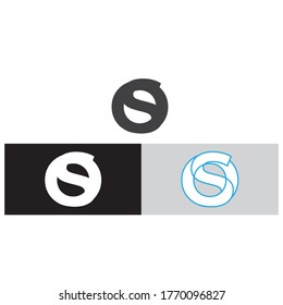 Vector Initial letter OS uppercase linked black logo isolated on white background. Modern design.