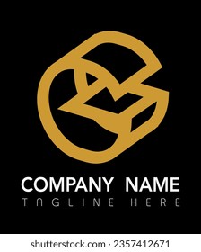 letras iniciales vectoriales para el logotipo de la compañía