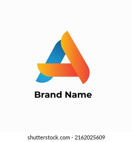 vector initial logo design A. modern logo for general company