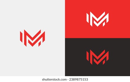 Vektor Logo Design Buchstaben m oder mm, m oder mm Logo ist für jedes Unternehmen geeignet, insbesondere für Sport- oder Technologieunternehmen