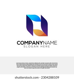 Vector vector Initial N logo concept. Logo design inspiration