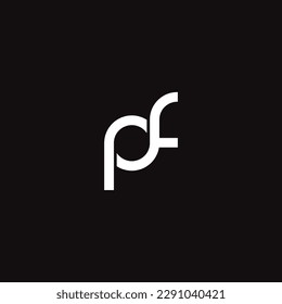 Vector initial PF logo design vector