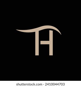 Vector initial th ht t h monogram logo template initial based letter icon logo