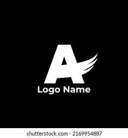 vector initial A unique flat logo design.