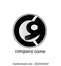 vector initials letter c and r for logo design
