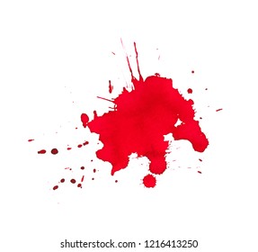 Vector ink abstract shape. Wet flow, artistic blots, watercolor spot texture