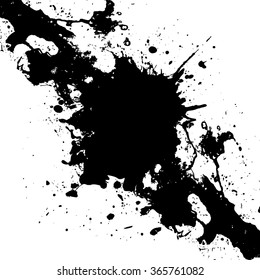 Vector Ink Black Paint Splatter Background Stock Vector (Royalty Free ...